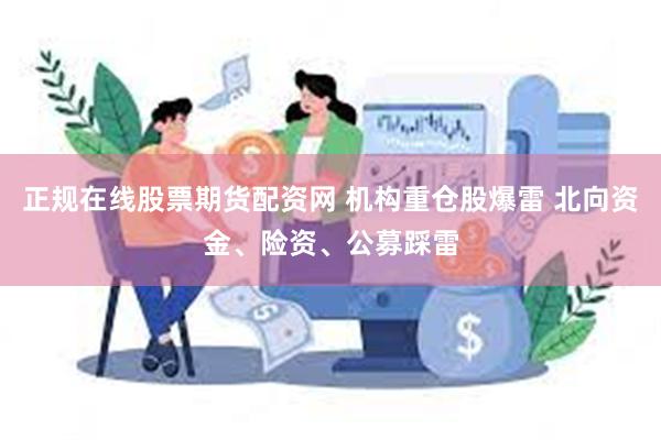 正规在线股票期货配资网 机构重仓股爆雷 北向资金、险资、公募踩雷