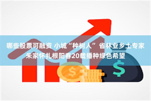 哪些股票可融资 小城“种树人” 省林业乡土专家朱家怀扎根阳春20载播种绿色希望