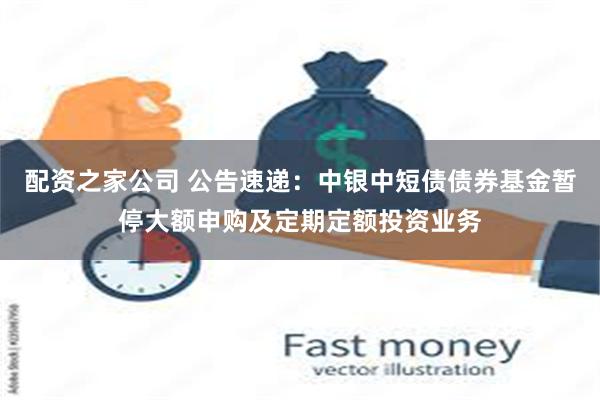 配资之家公司 公告速递：中银中短债债券基金暂停大额申购及定期定额投资业务